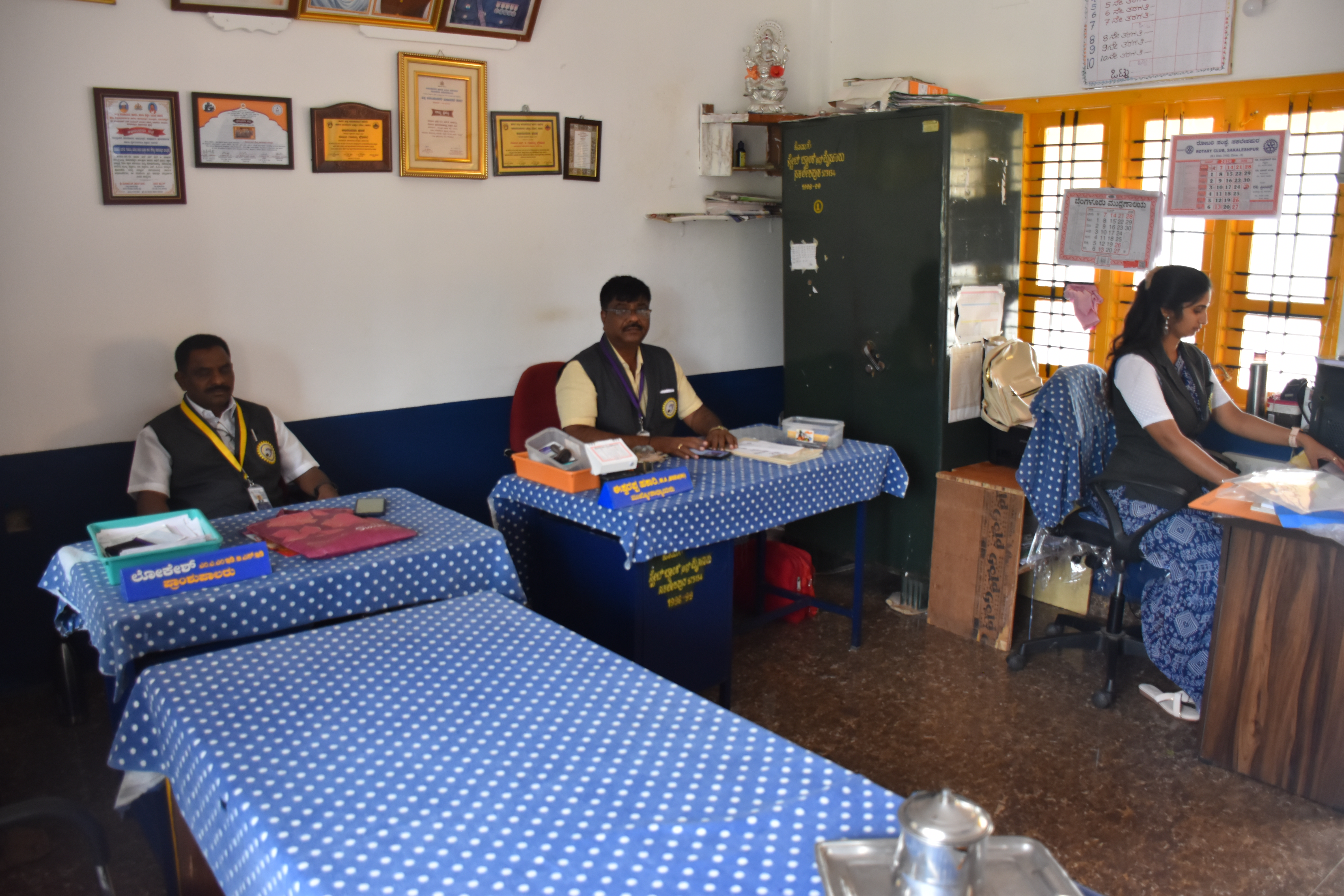 Students participating in cultural activities at N.K. Ganapaiah Rotary School