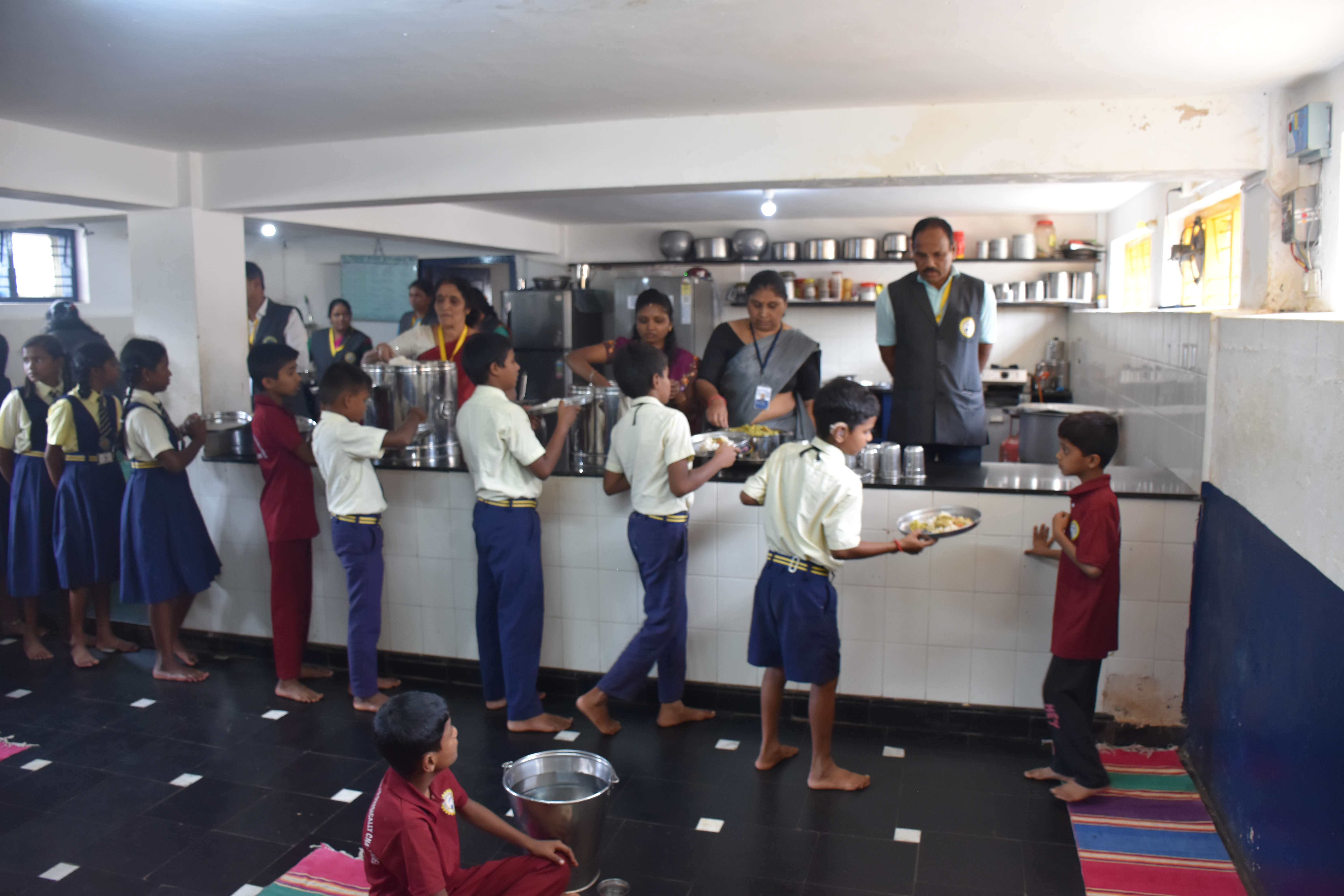 Students participating in cultural activities at N.K. Ganapaiah Rotary School