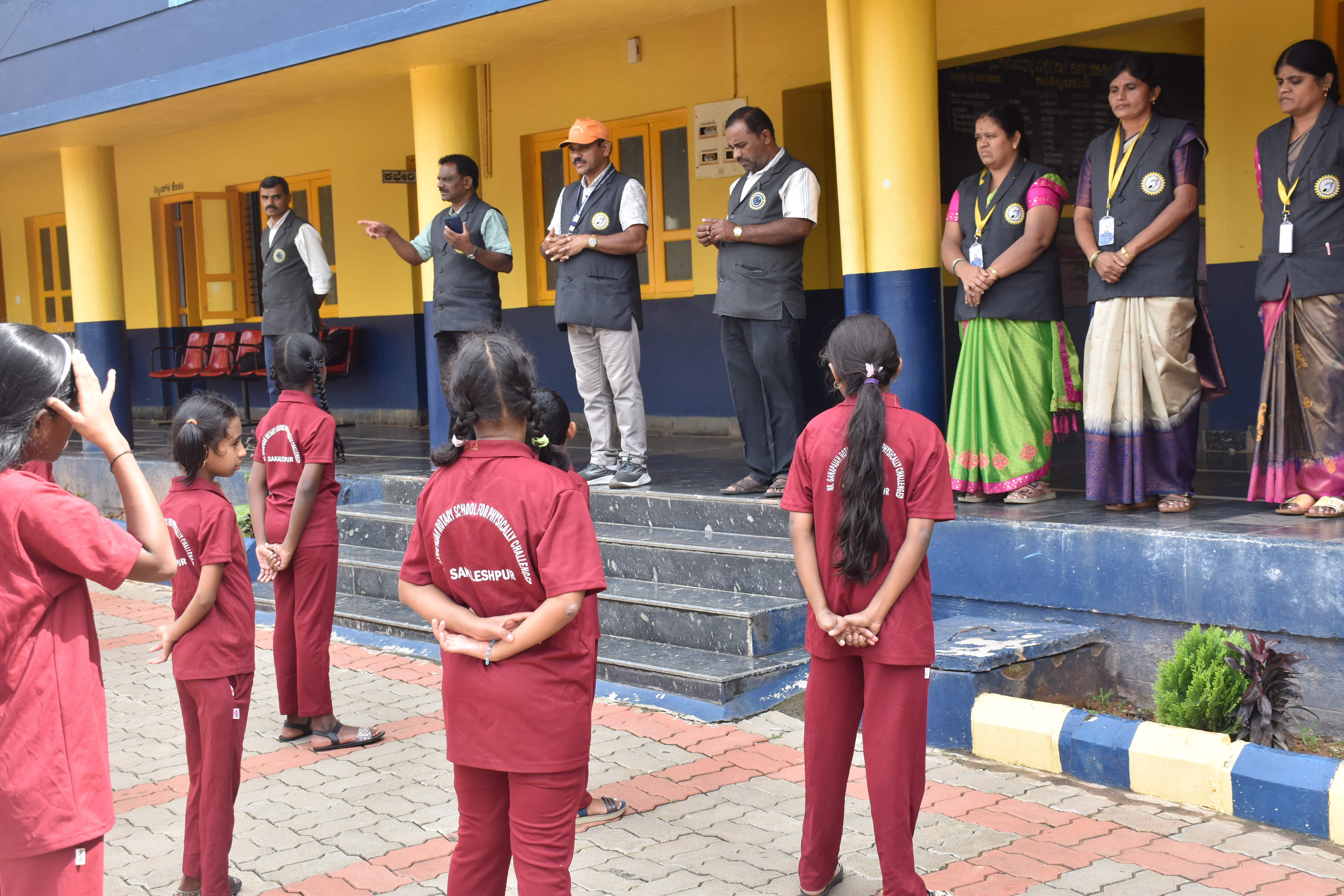 Students participating in school activities