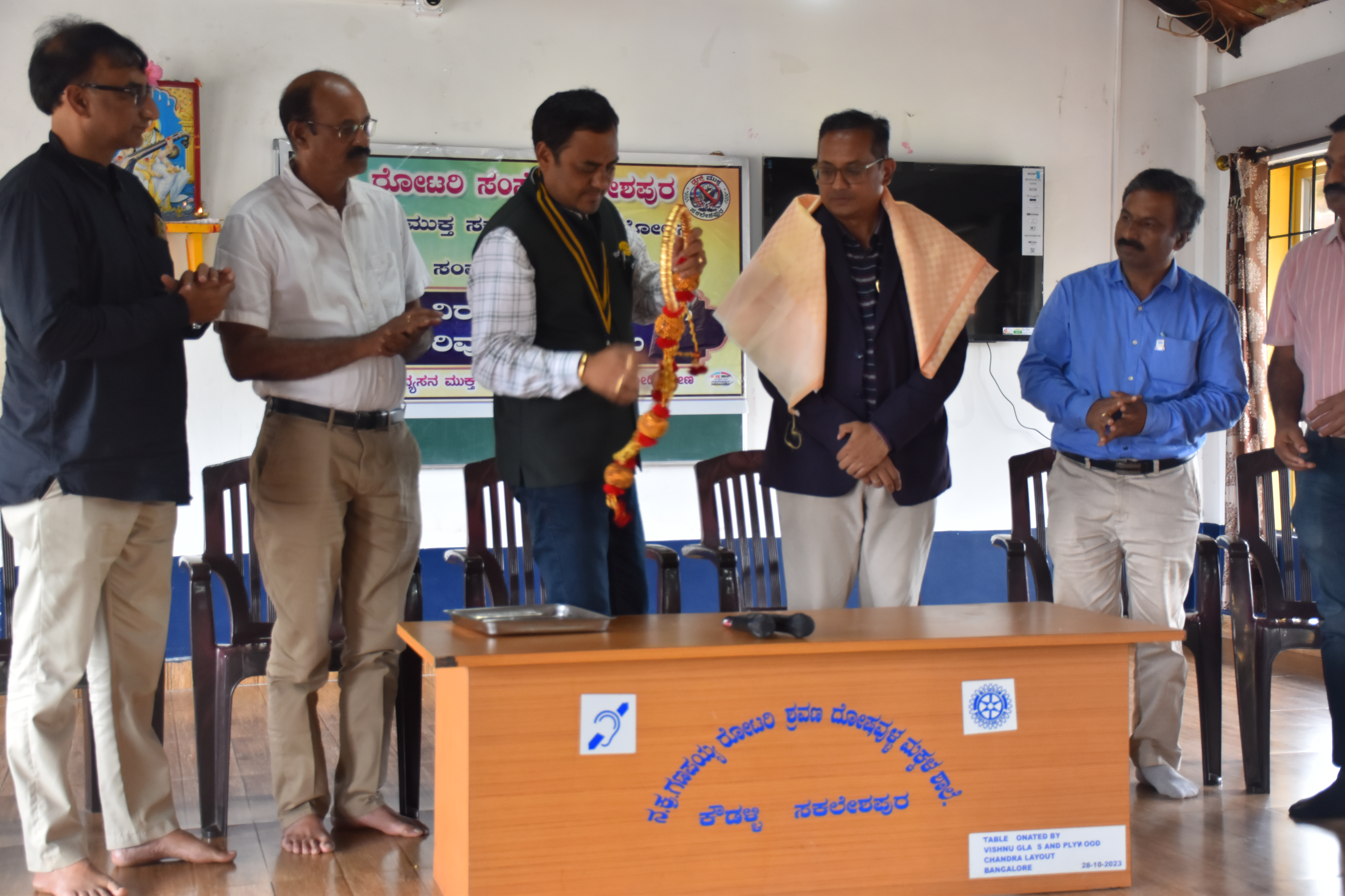 Students participating in cultural activities at N.K. Ganapaiah Rotary School